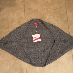 Women’s Gray Shrug Kitted Bolero Jacket